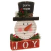 14 Inches Wooden Snowman Countdown To Christmas, Standing Advent Calendar, Indoor Holiday Decoration