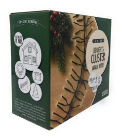 Lumineo 768 LED Warm White Cluster Lights Green Wire 10 Lumineo 768 LED Warm White Cluster Lights Green Wire -Xmas Decor House Store 070135 angle cluster ww 768 27580.1604163599
