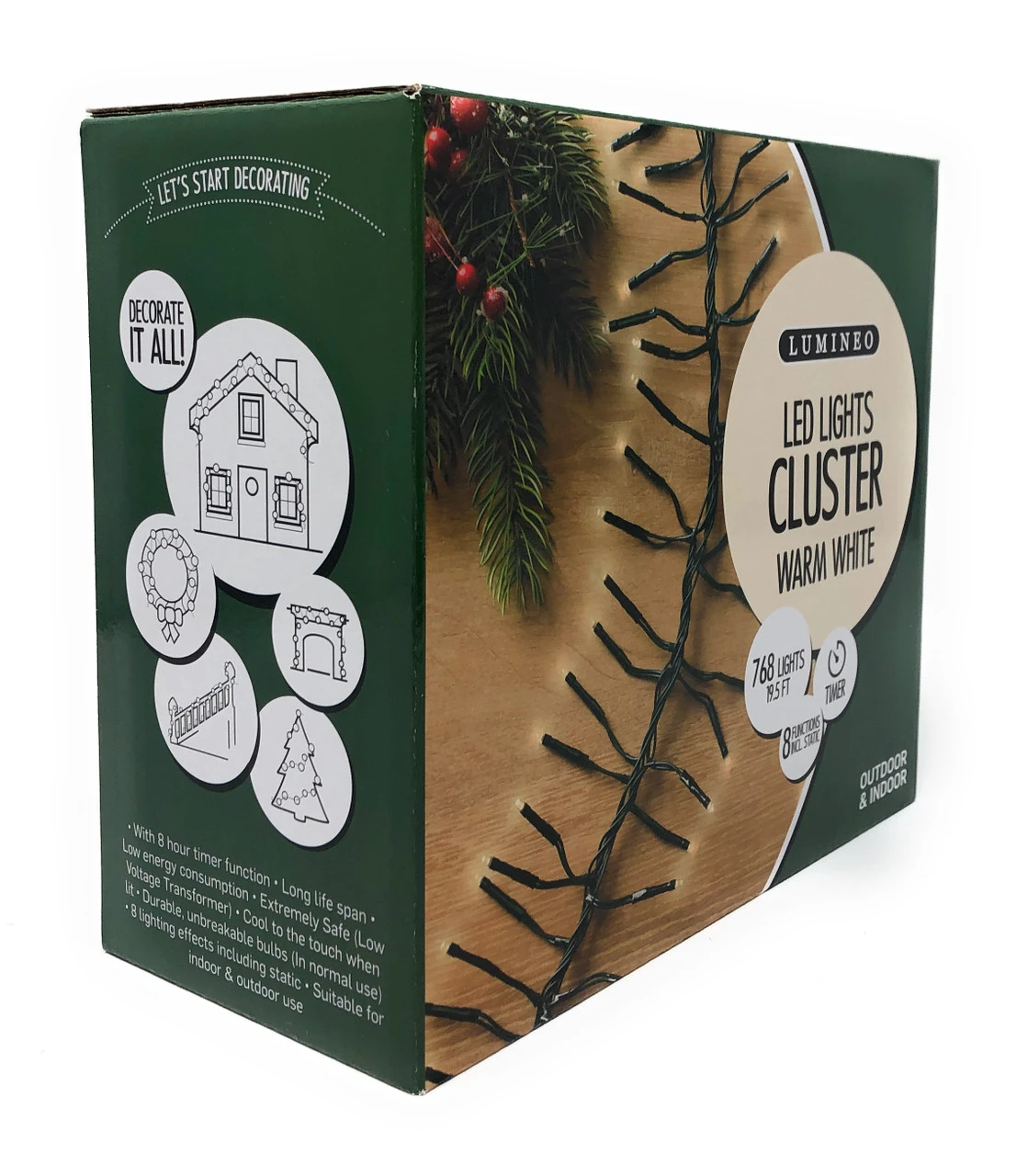 Lumineo 768 LED Warm White Cluster Lights Green Wire 5 Lumineo 768 LED Warm White Cluster Lights Green Wire - Image 5