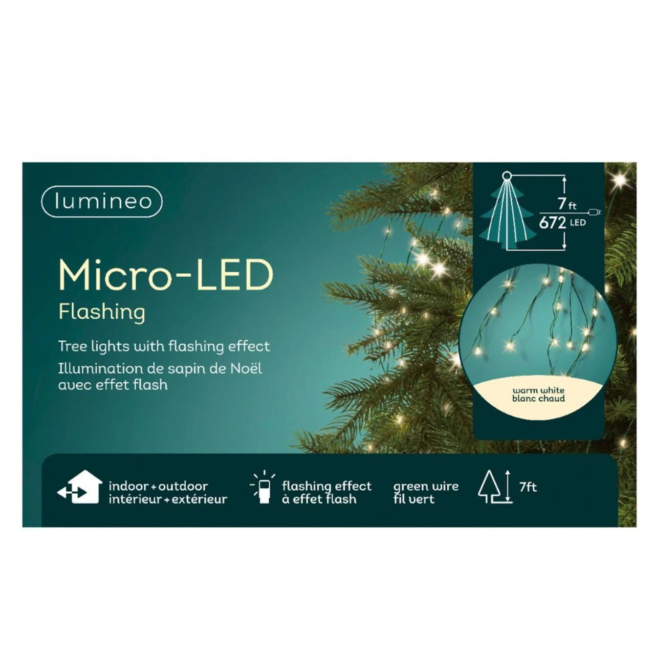 Lumineo 672 Micro-LED Warm White Flashing Lights Green Wire 1 Lumineo 672 Micro-LED Warm White Flashing Lights Green Wire