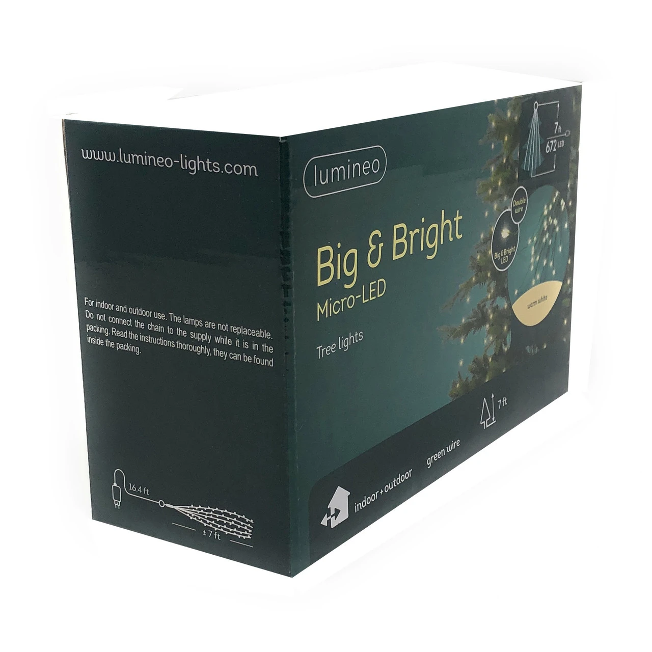 Lumineo 672 LED Warm White Big And Bright Micro Tree Lights Green Wire 3 Lumineo 672 LED Warm White Big And Bright Micro Tree Lights Green Wire - Image 3