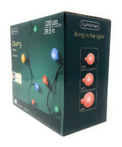 Lumineo 120 LED Multi Color Cherry Lights Black Wire -Xmas Decor House Store 070314 48303.1668958990