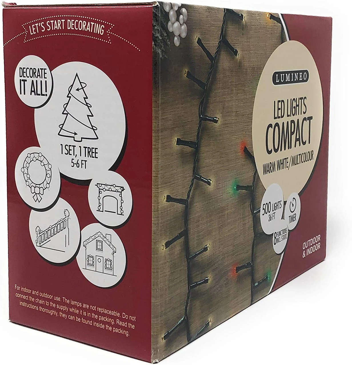 Lumineo 500 LED Warm White/Multi-Color Changing Compact Lights Green Wire 2 Lumineo 500 LED Warm White/Multi-Color Changing Compact Lights Green Wire - Image 2