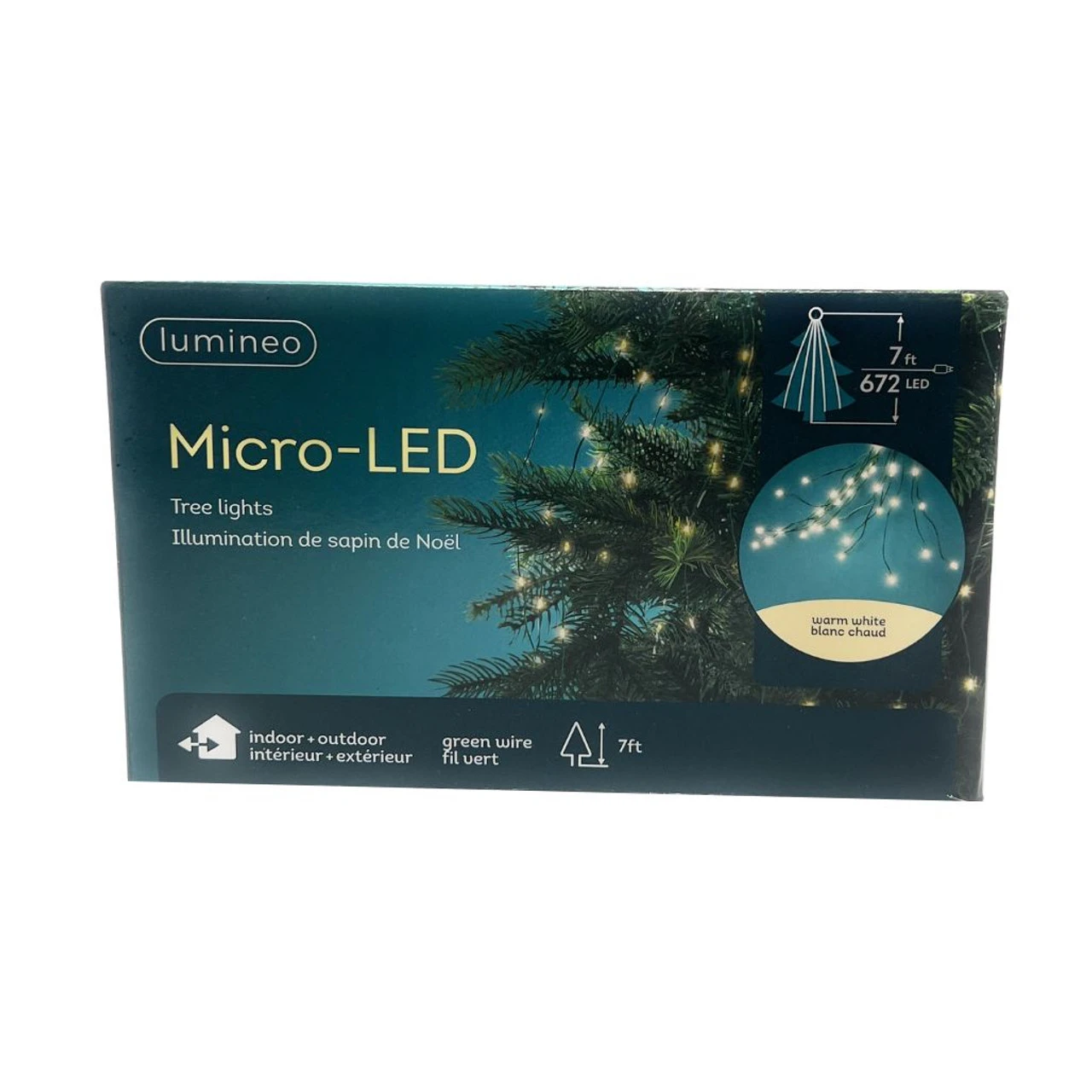 Lumineo Christmas Tree Micro LED Warm White Lights On Green Wire Easy Hang Loop For 7ft Tree 1 Lumineo Christmas Tree Micro LED Warm White Lights On Green Wire Easy Hang Loop For 7ft Tree