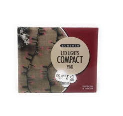 Lumineo 750 LED Pink Lights Green Wire