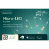 Lumineo 240 Micro-LED Multi Color Twinkle Lights Silver Wire