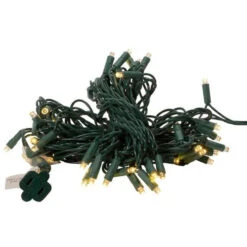 Kurt Adler 50 LED 5MM Wide Angle Warm White Lights Green Wire -Xmas Decor House Store 074104 Kurt Adler 50 LED 5MM Wide Angle Warm White Lights Green Wire 32981.1652111656