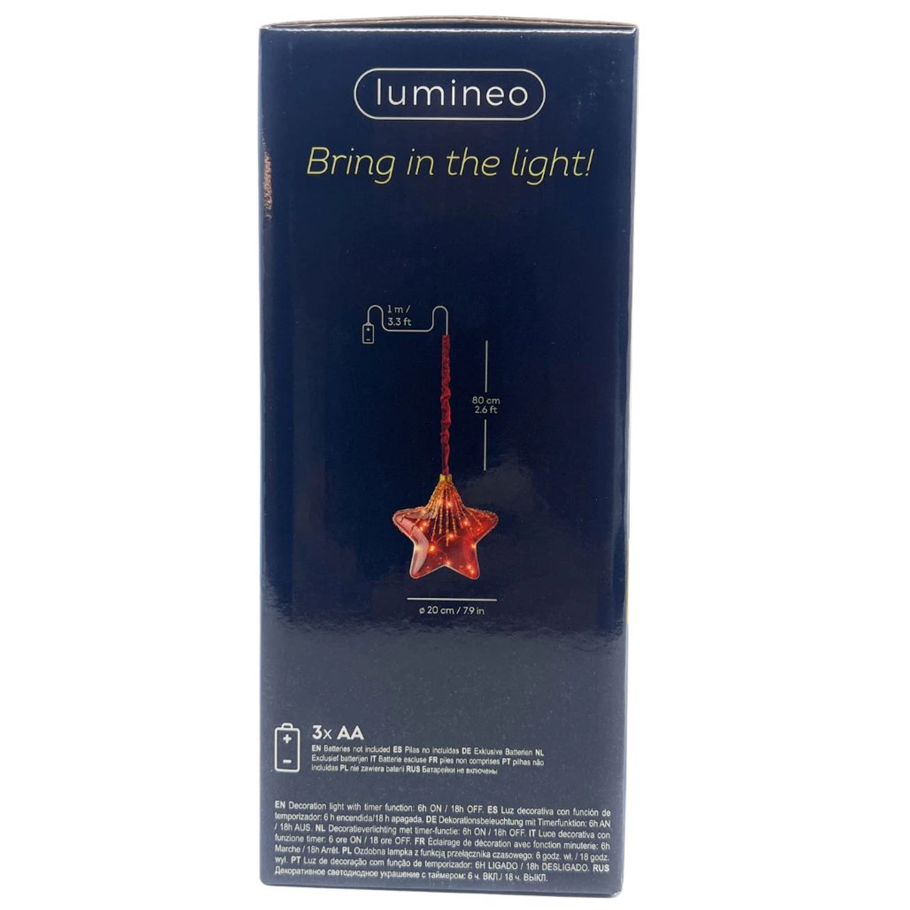 Lumineo Micro LED Red Glass Star 2 Lumineo Micro LED Red Glass Star - Image 2