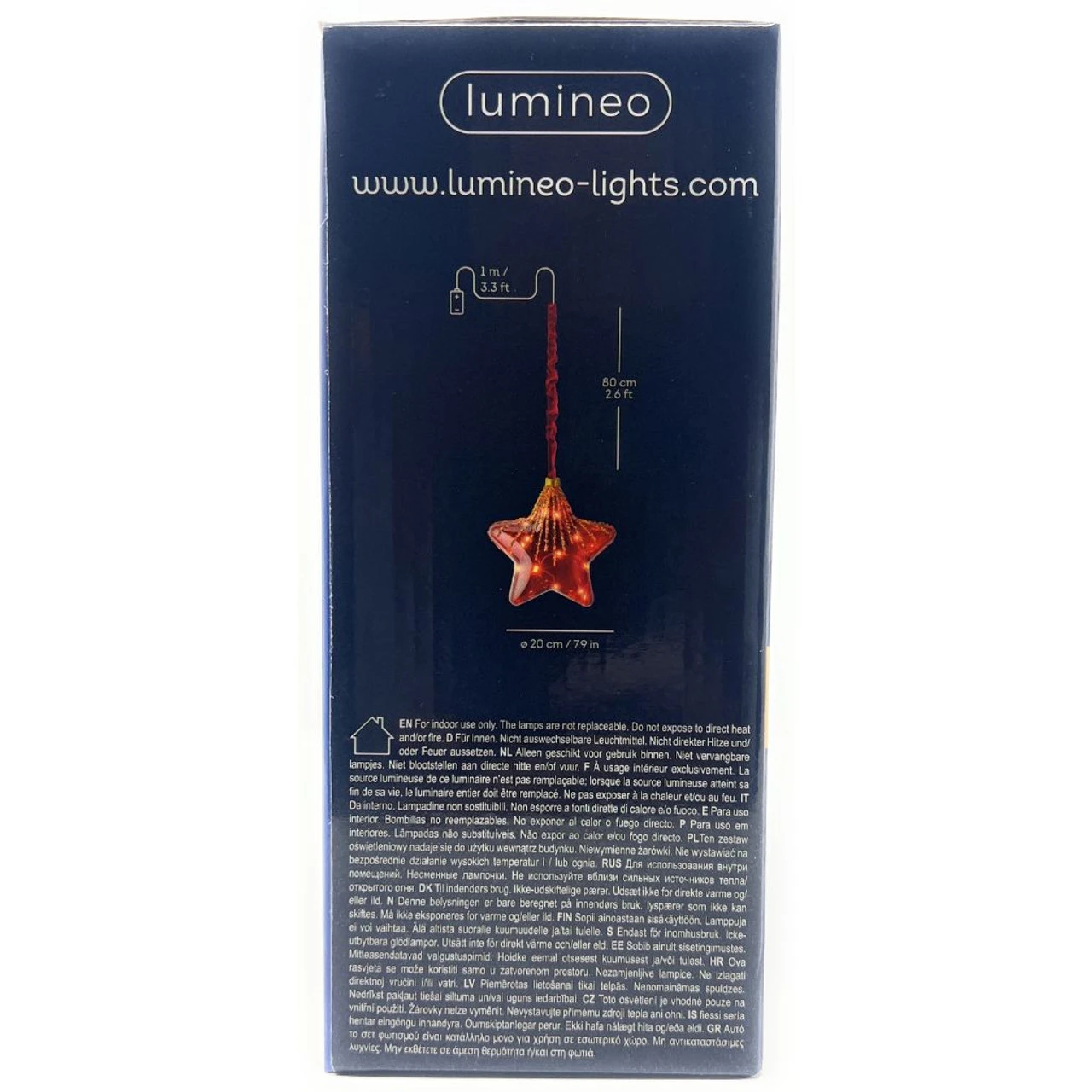 Lumineo Micro LED Red Glass Star 4 Lumineo Micro LED Red Glass Star - Image 4