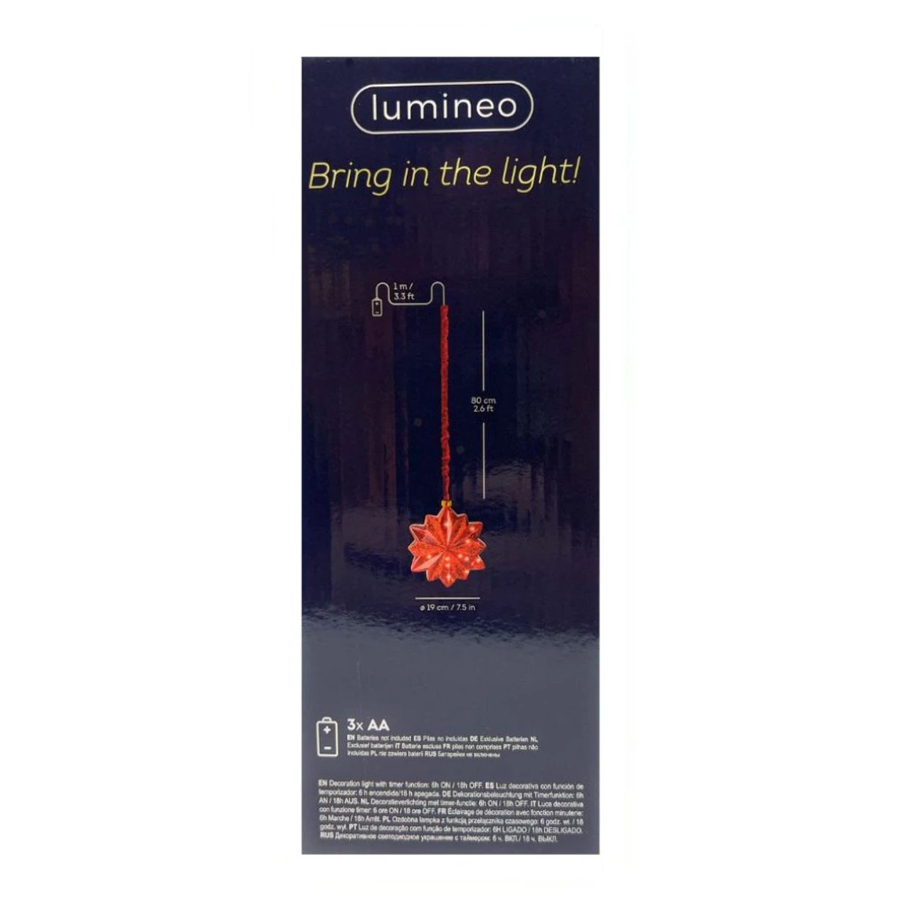Lumineo Micro LED Red Glass 12 Pointed Star 2 Lumineo Micro LED Red Glass 12 Pointed Star - Image 2
