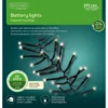 Lumineo 192 LED Battery Operated Warm White Twinkle Cluster Lights Black Wire