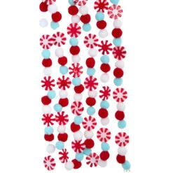 Kurt Adler Red, White And Aqua Candy Garland