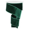 Deluxe Rich Deep Green Velvet Ribbon 10 Yards Long X 2.5 Inch Wide