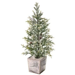 Artificial Frosted Fir Tree 22 Inch,