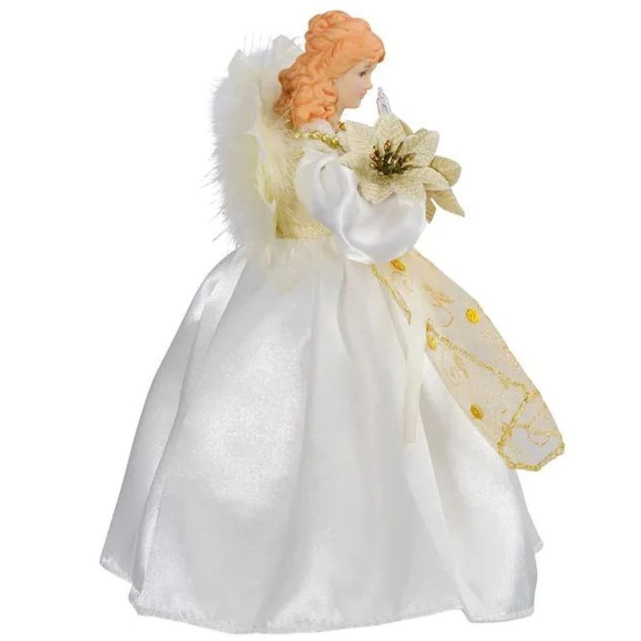 Kurt Adler - Ivory And Gold Angel Tree Topper - Image 6