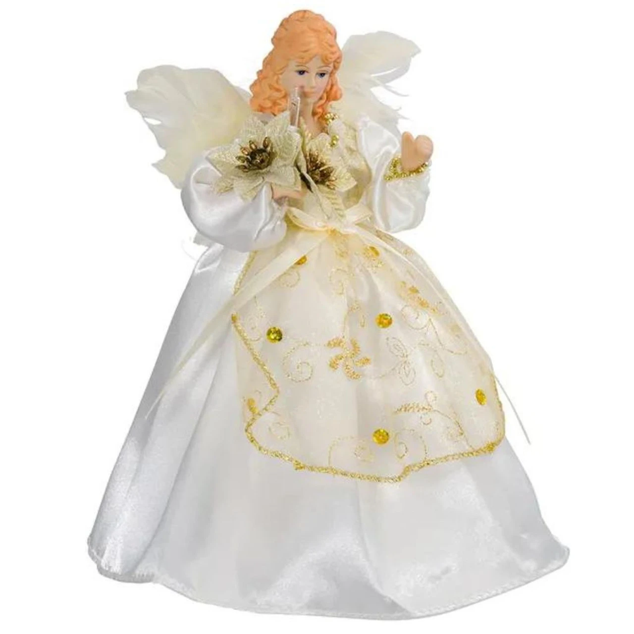 Kurt Adler - Ivory And Gold Angel Tree Topper - Image 3