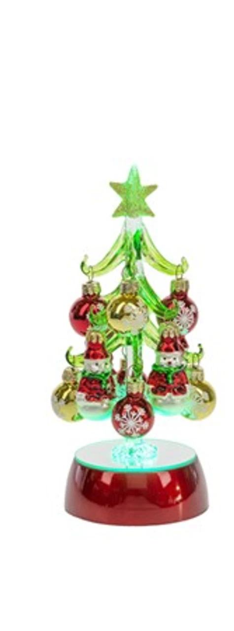 Green Lit Up Christmas Tree With Ornament 1 Green Lit Up Christmas Tree With Ornament