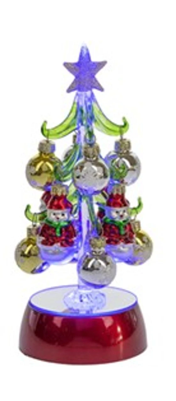 Blue Lit Up Christmas Tree With Ornament 1 Blue Lit Up Christmas Tree With Ornament