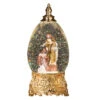 Lighted Religious Holy Family Gold Oval Shimmer Water Lantern