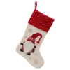 Christmas Stocking With A Gnome Wearing A Red Hat Design