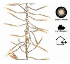 Lumineo 1512 LED Warm White Cluster Lights Transparent Wire -Xmas Decor House Store 1512WarmTrans2 rev 14014.1603671213