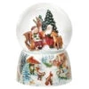 5.75" Snow Globe Featuring Mr. And Mrs. Claus Sitting On A Bench
