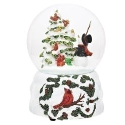 5.5" Musical Bird And Snowman Water Globe