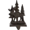 Moose Christmas Stocking Holder With The Woods In The Background Made From Metal