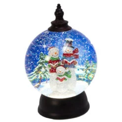 Lighted Snowman Snow Globe