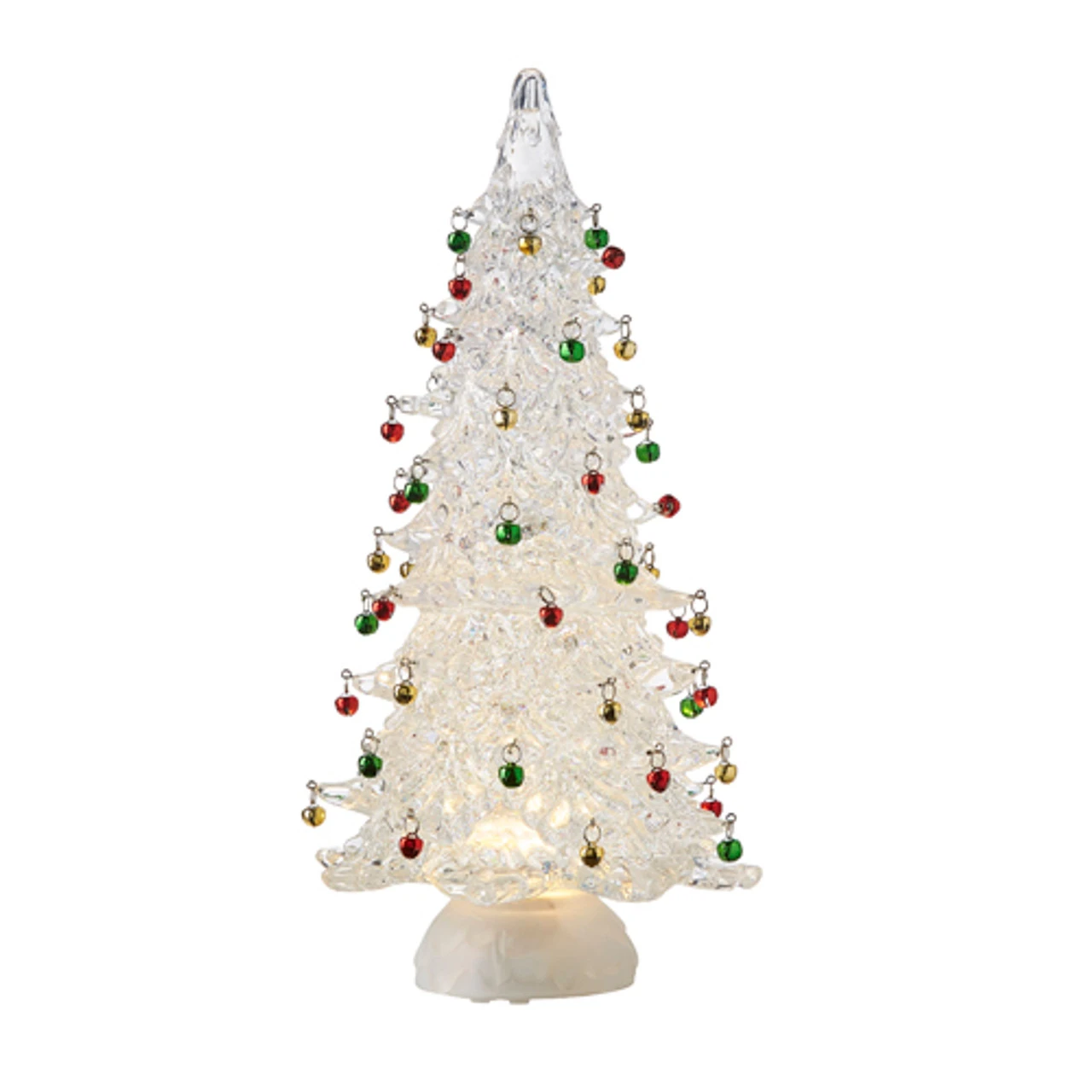 15" Lighted Ornament Tree With Swirling Glitter 1 15" Lighted Ornament Tree With Swirling Glitter