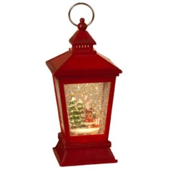 Red Santa Shimmer Lantern