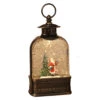 Santa In A Light Up Water Globe Lantern