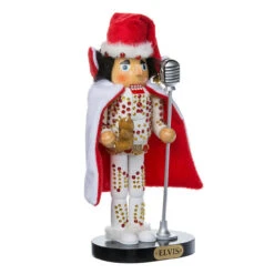 Kurt Adler Elvis In White Suit Nutcracker