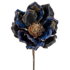 18" Heavy Jeweled Magnolia Stem