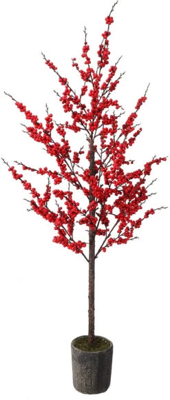 54" Potted Waterproof Ilex Berry Tree
