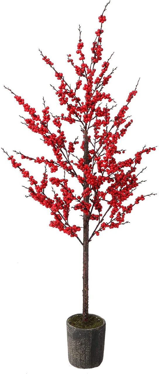 54" Potted Waterproof Ilex Berry Tree 1 54" Potted Waterproof Ilex Berry Tree