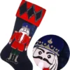 25" Red And Black Velvet Nutcracker Christmas Stocking