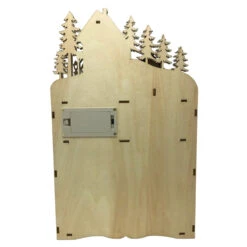 Christmas Village LED Wood Advent Calendar -Xmas Decor House Store Christmas Village LED Wood Advent Calendar back 56738.1680031643