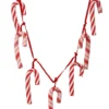46" Frost Peppermint Candy Cane Garland