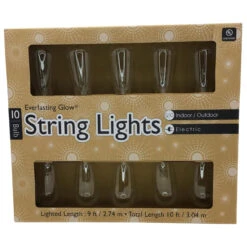10 Incandescent Bulbs Brown Wire String Light Set 5 10 Incandescent Bulbs Brown Wire String Light Set -Xmas Decor House Store Everlasting Glow 10 Bulb String Lights 78935.1680277768