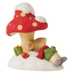 Heart Of Christmas - Napping Under The Shroom Figurine