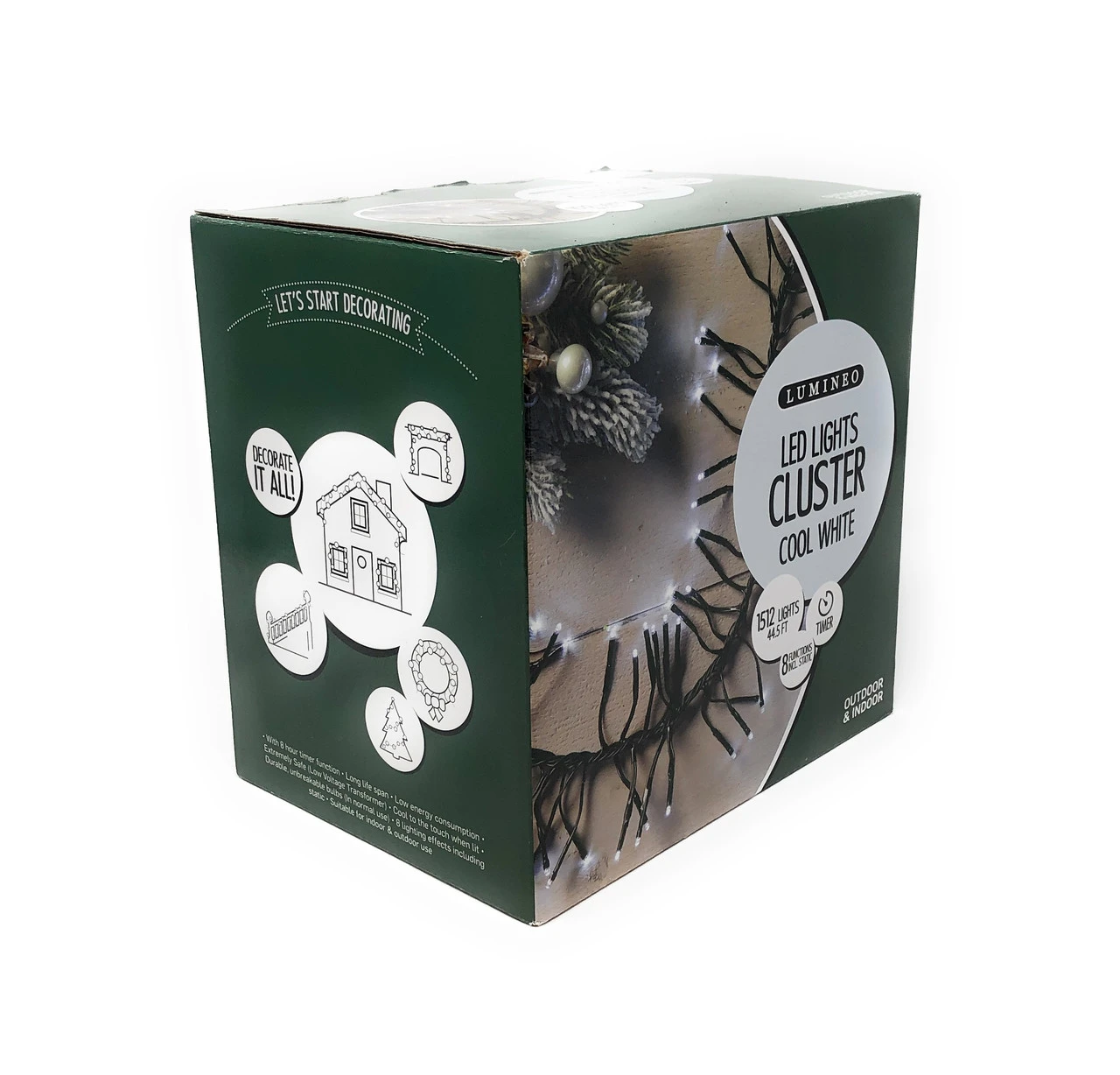 Lumineo 1512 LED Cool White Cluster Lights Green Wire 5 Lumineo 1512 LED Cool White Cluster Lights Green Wire - Image 5