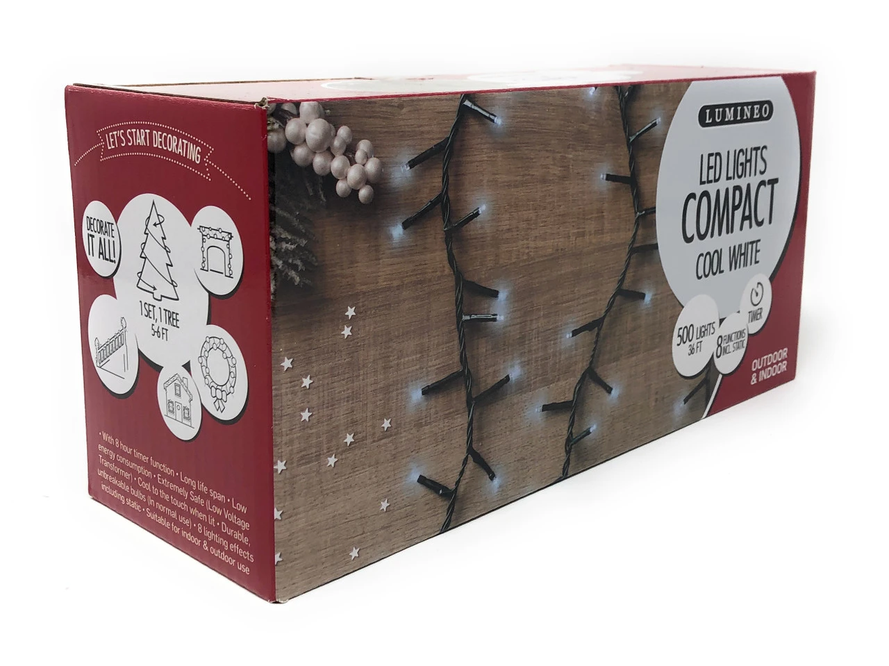 Lumineo 500 LED Cool White Compact Lights Green Wire 2 Lumineo 500 LED Cool White Compact Lights Green Wire - Image 2