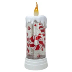 Joy Candy Cane Candle Water Shimmer