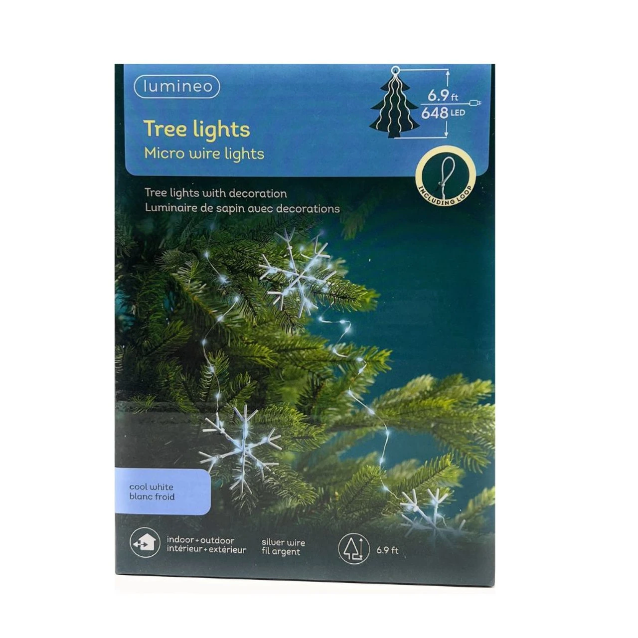 Lumineo 648 LED Cool White Silver Snowflake Lights 1 Lumineo 648 LED Cool White Silver Snowflake Lights