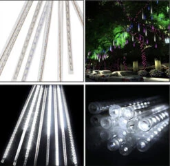 Kurt Adler Meteor Shower Snowfall Light 5 Tube Set, 90 Cool White LED Lights -Xmas Decor House Store METEOR LIGHTS DONE 3 48750.1607008804