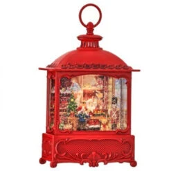 12" LED/Battery/Timer Toy Workshop Square Lantern Water Globe