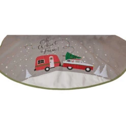 Christmas Tree Skirt With Truck And Camper