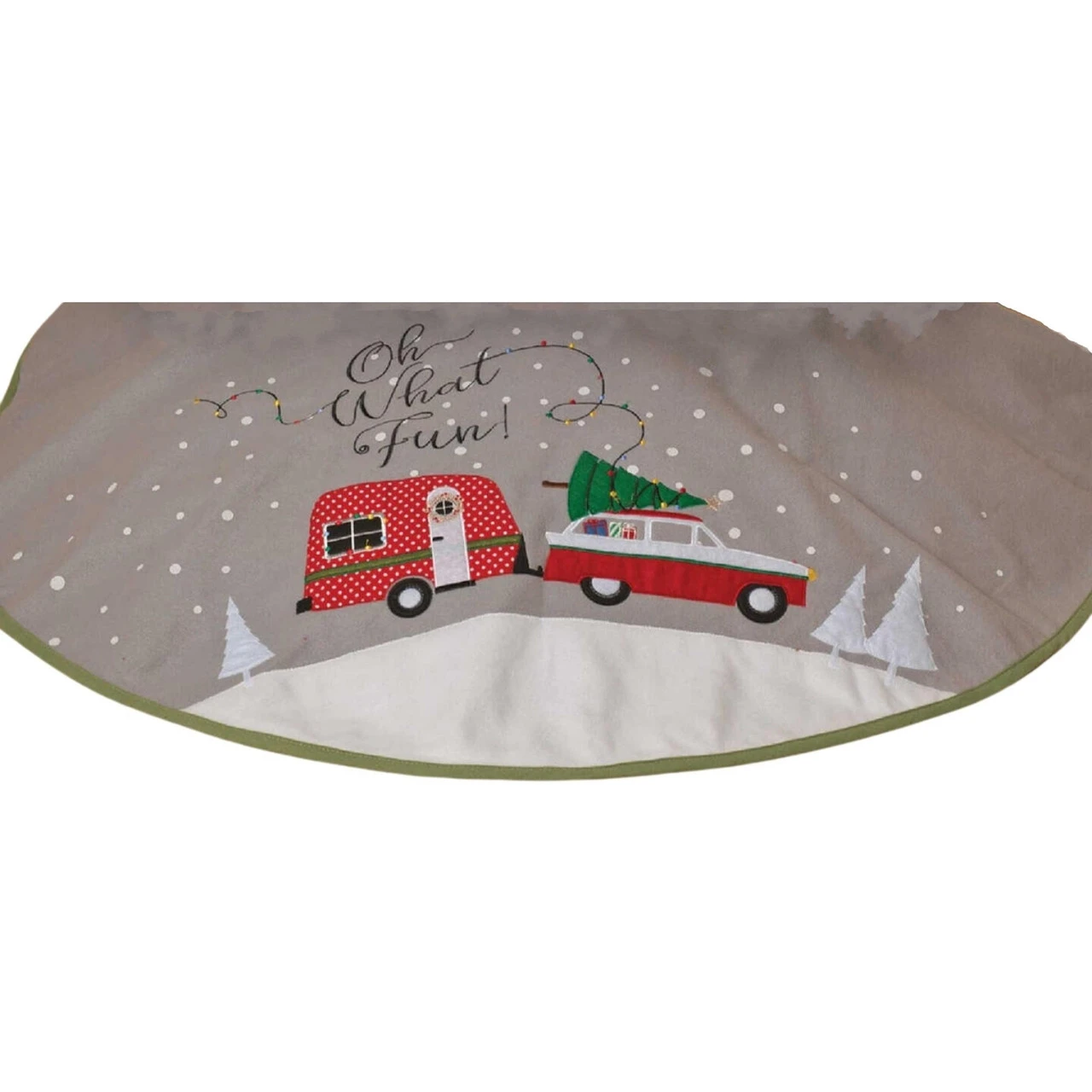 Christmas Tree Skirt With Truck And Camper 1 Christmas Tree Skirt With Truck And Camper