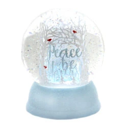"Peace Be Yours" Glitter Snow Globe - Lighted